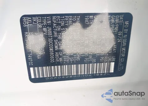 2025 Nissan Rogue Platinum Fwd from USA, damaged, VIN JN8BT3DC0SW380600